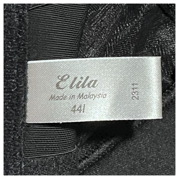 Elila Size 44I 2311 Full Coverage Stretch Lace Underwire Bra Black New W/Tags - Picture 6 of 8